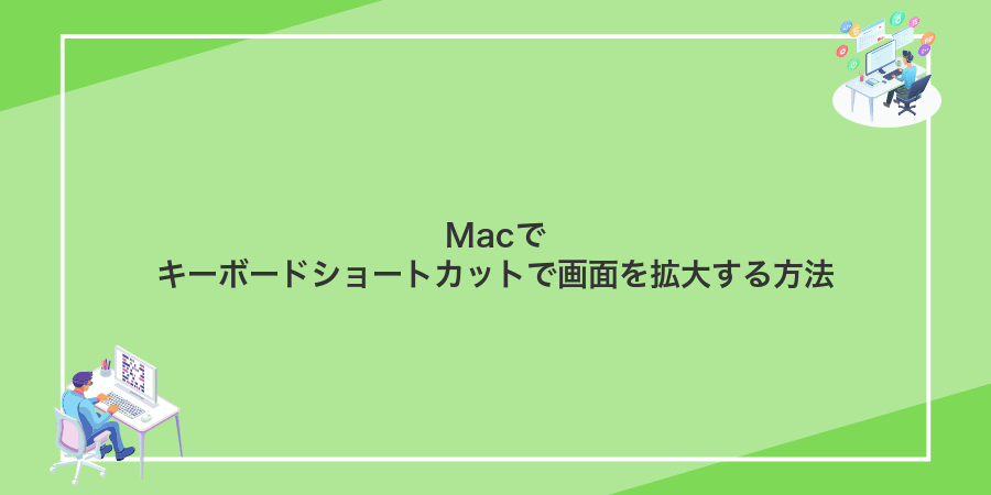 Macでキーボードショートカットで画面を拡大する方法