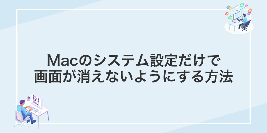 Macのシステム設定だけで画面が消えないようにする方法