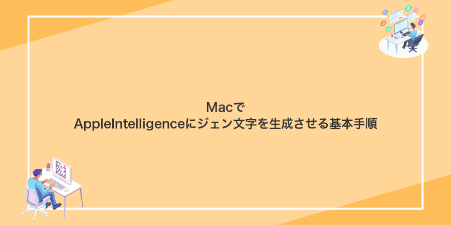 MacでAppleIntelligenceにジェン文字を生成させる基本手順