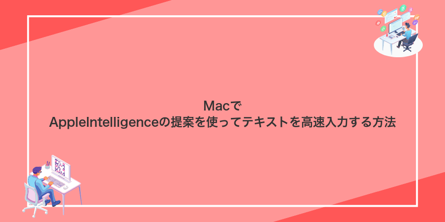 MacでAppleIntelligenceの提案を使ってテキストを高速入力する方法