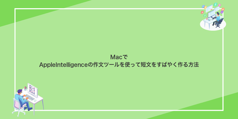MacでAppleIntelligenceの作文ツールを使って短文をすばやく作る方法