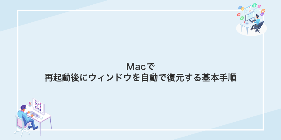 Macで再起動後にウィンドウを自動で復元する基本手順