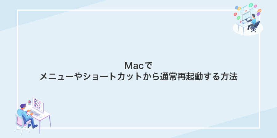 Macでメニューやショートカットから通常再起動する方法