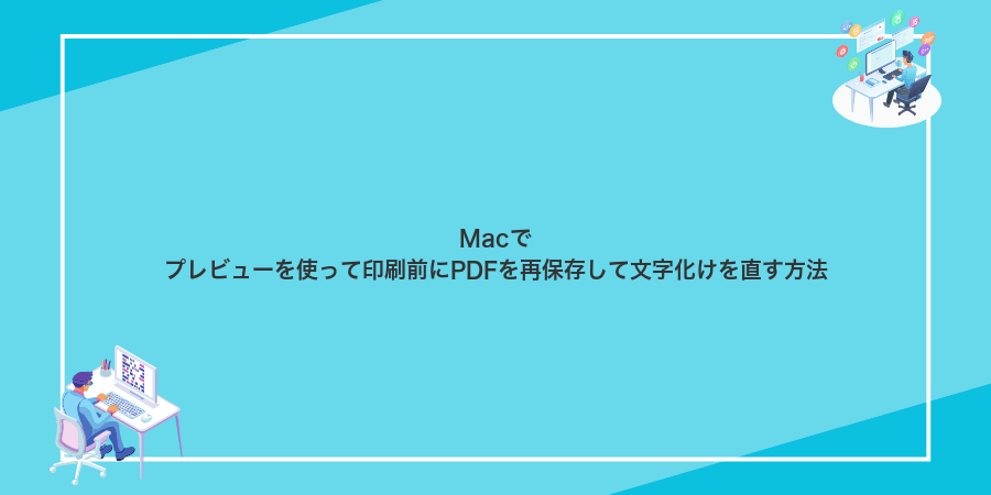 Macでプレビューを使って印刷前にPDFを再保存して文字化けを直す方法