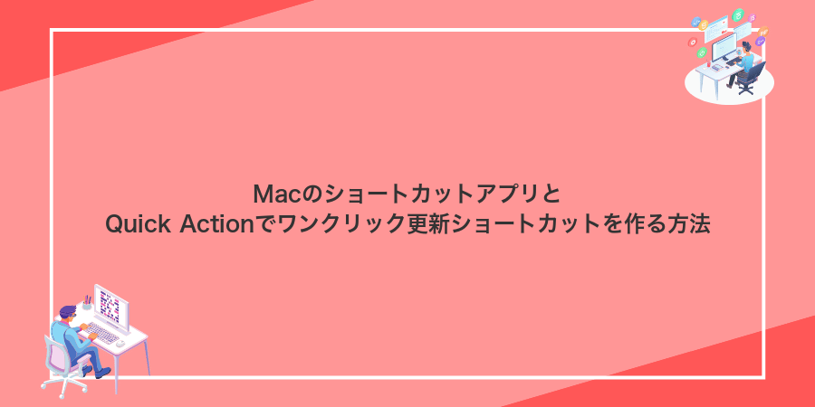 MacのショートカットアプリとQuick Actionでワンクリック更新ショートカットを作る方法