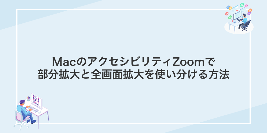 MacのアクセシビリティZoomで部分拡大と全画面拡大を使い分ける方法