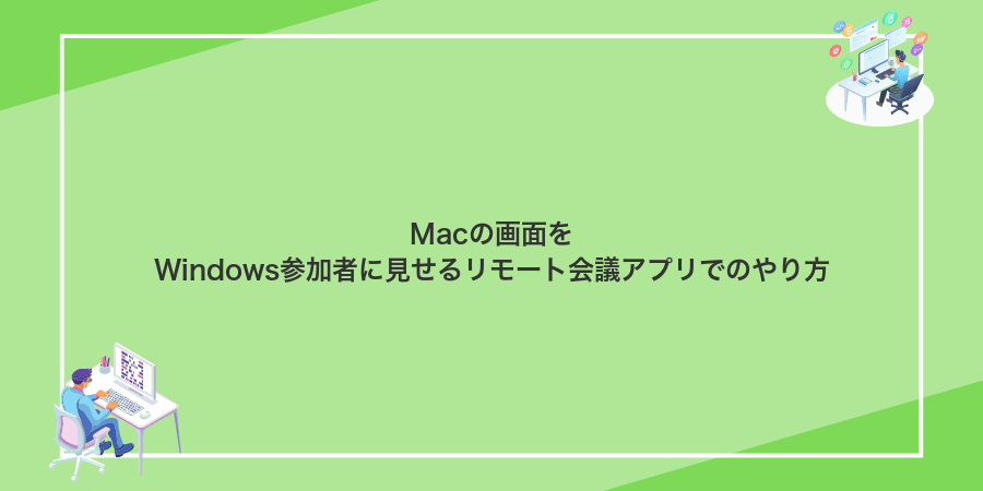 Macの画面をWindows参加者に見せるリモート会議アプリでのやり方