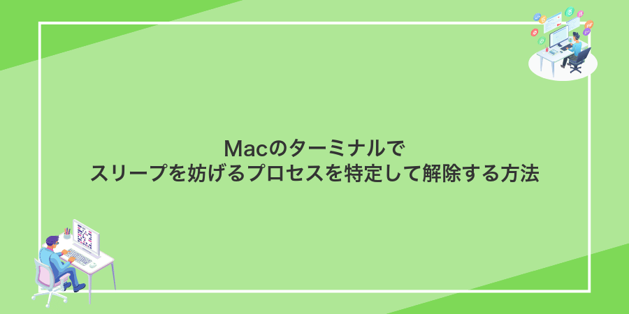 Macのターミナルでスリープを妨げるプロセスを特定して解除する方法