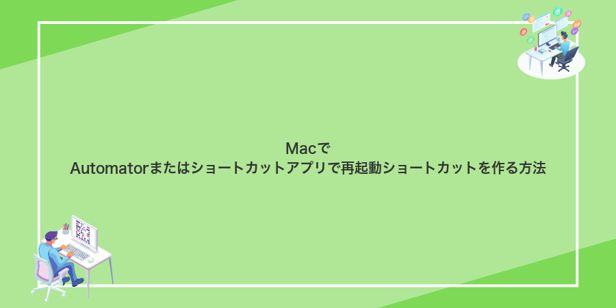 MacでAutomatorまたはショートカットアプリで再起動ショートカットを作る方法