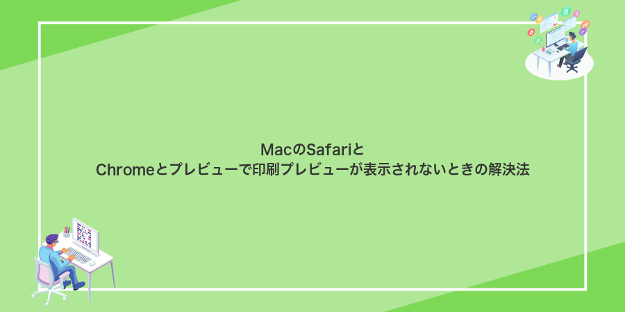 MacのSafariとChromeとプレビューで印刷プレビューが表示されないときの解決法