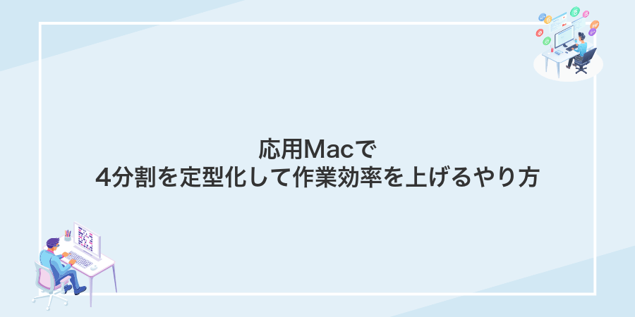 応用Macで4分割を定型化して作業効率を上げるやり方