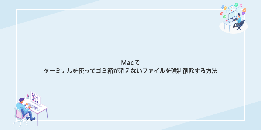 Macでターミナルを使ってゴミ箱が消えないファイルを強制削除する方法