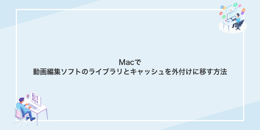 Macで動画編集ソフトのライブラリとキャッシュを外付けに移す方法