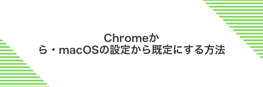 Chromeから・macOSの設定から既定にする方法