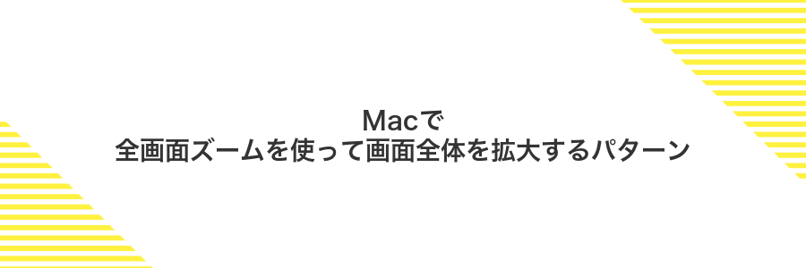 Macで全画面ズームを使って画面全体を拡大するパターン