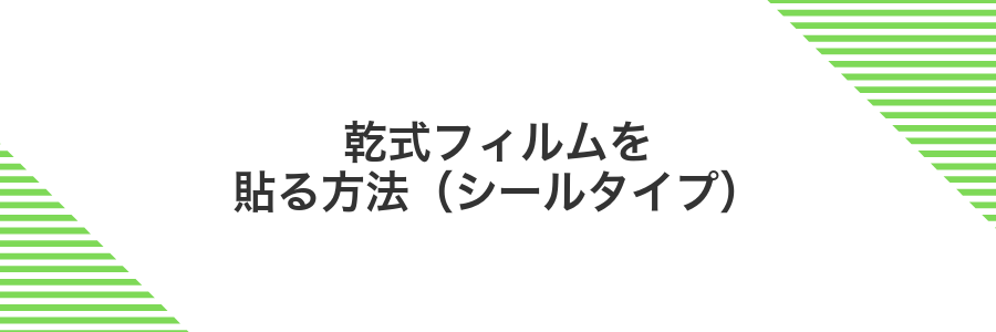 乾式フィルムを貼る方法（シールタイプ）