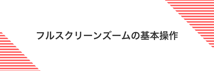 フルスクリーンズームの基本操作