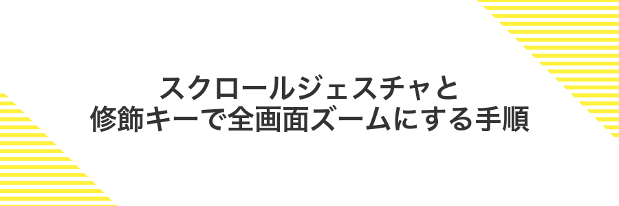 スクロールジェスチャと修飾キーで全画面ズームにする手順