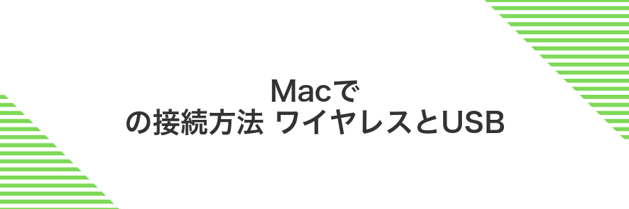 Macでの接続方法 ワイヤレスとUSB