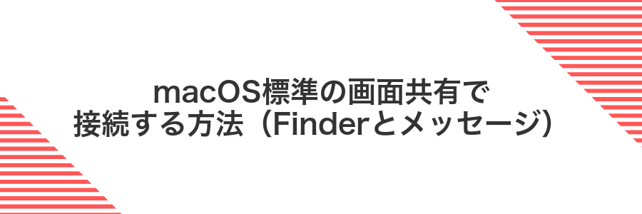 macOS標準の画面共有で接続する方法(Finderとメッセージ)