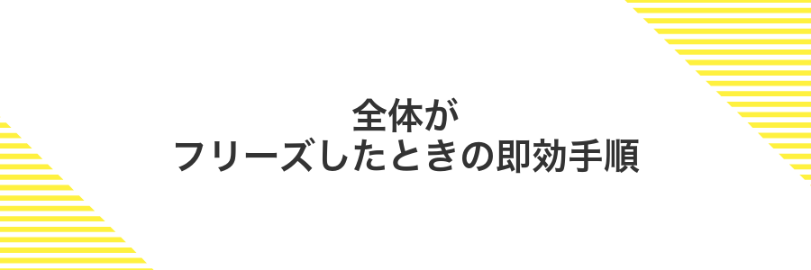 全体がフリーズしたときの即効手順