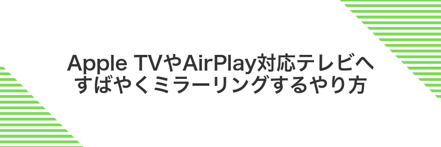 Apple TVやAirPlay対応テレビへすばやくミラーリングするやり方