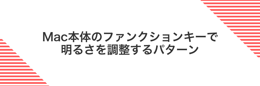 Mac本体のファンクションキーで明るさを調整するパターン