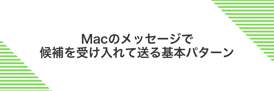 Macのメッセージで候補を受け入れて送る基本パターン