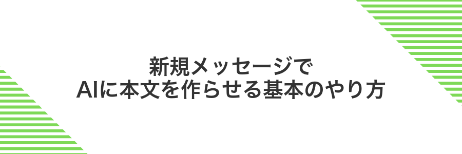 新規メッセージでAIに本文を作らせる基本のやり方