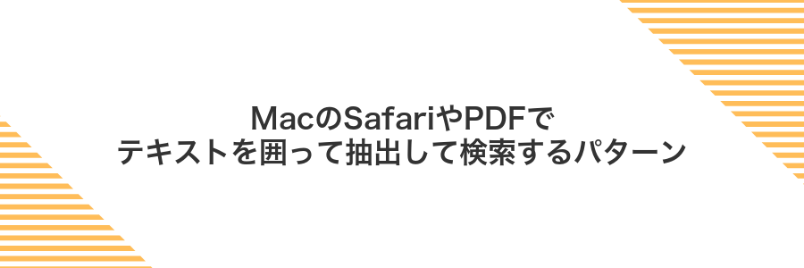 MacのSafariやPDFでテキストを囲って抽出して検索するパターン