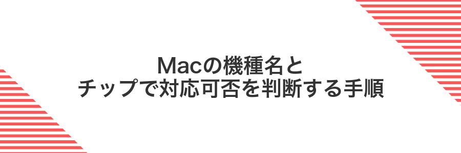 Macの機種名とチップで対応可否を判断する手順