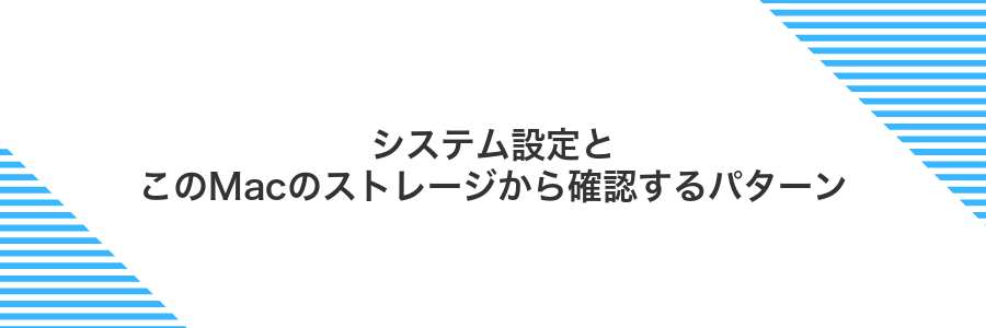 システム設定とこのMacのストレージから確認するパターン