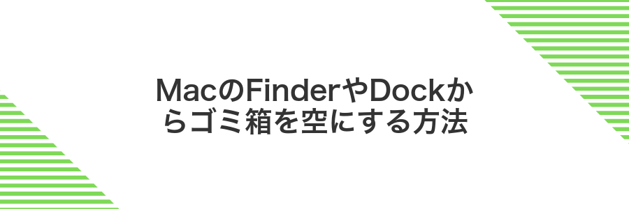 MacのFinderやDockからゴミ箱を空にする方法