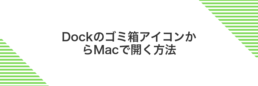Dockのゴミ箱アイコンからMacで開く方法