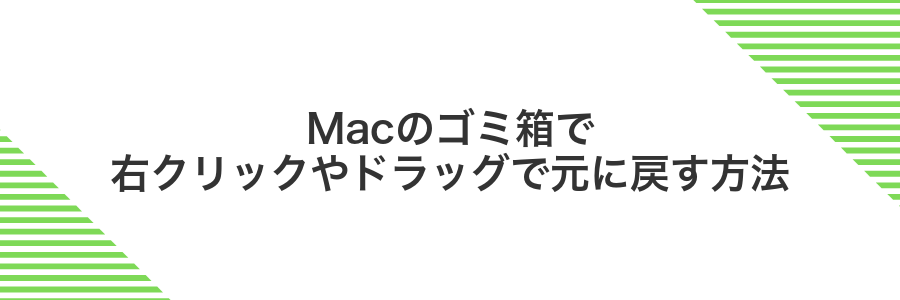 Macのゴミ箱で右クリックやドラッグで元に戻す方法