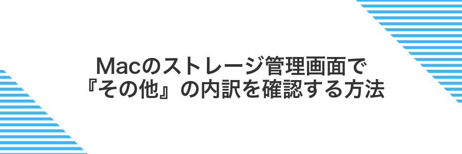 Macのストレージ管理画面で『その他』の内訳を確認する方法