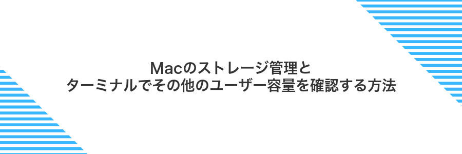 Macのストレージ管理とターミナルでその他のユーザー容量を確認する方法