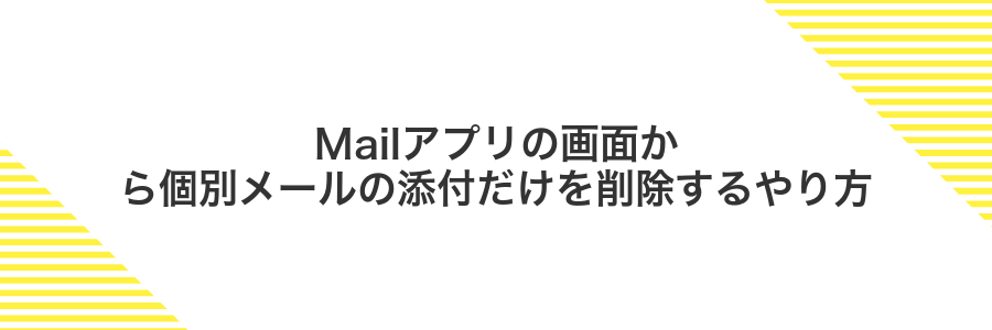 Mailアプリの画面から個別メールの添付だけを削除するやり方