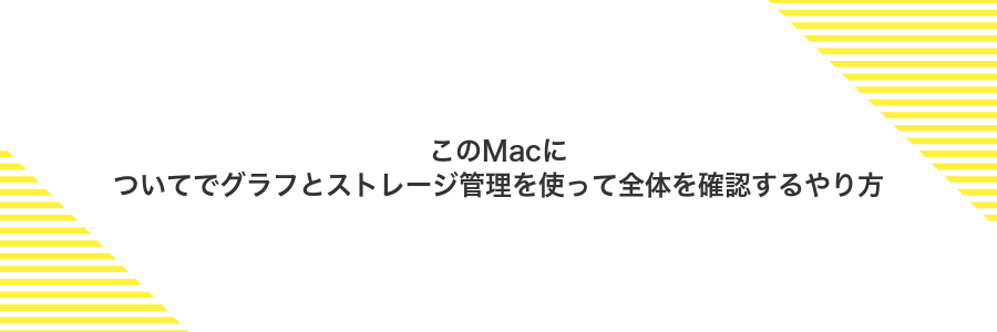 このMacについてでグラフとストレージ管理を使って全体を確認するやり方