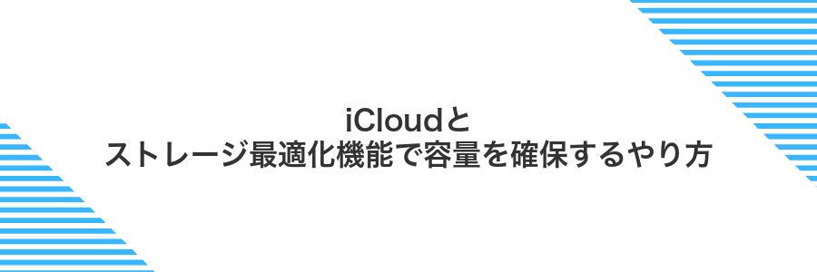 iCloudとストレージ最適化機能で容量を確保するやり方