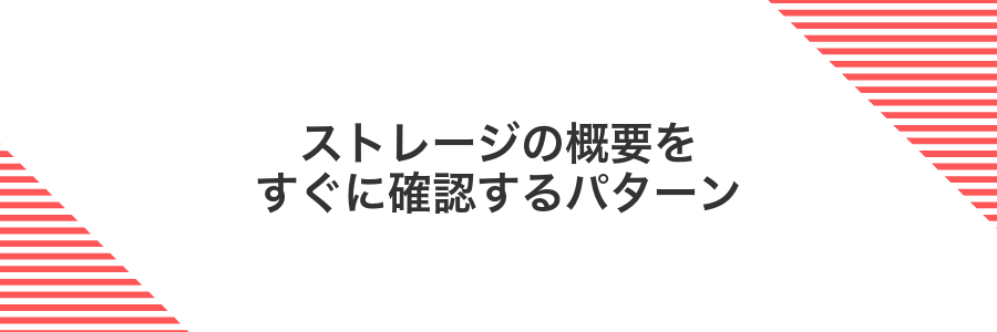 ストレージの概要をすぐに確認するパターン