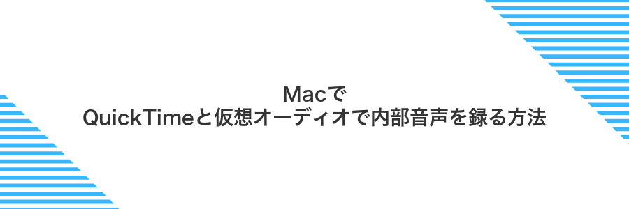 MacでQuickTimeと仮想オーディオで内部音声を録る方法