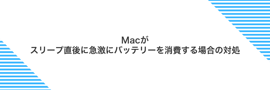 Macがスリープ直後に急激にバッテリーを消費する場合の対処