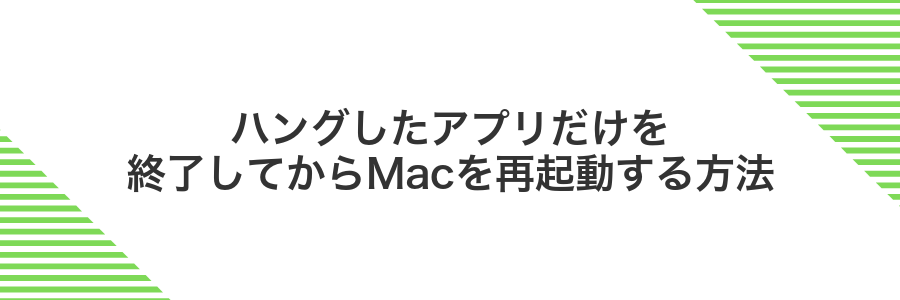 ハングしたアプリだけを終了してからMacを再起動する方法