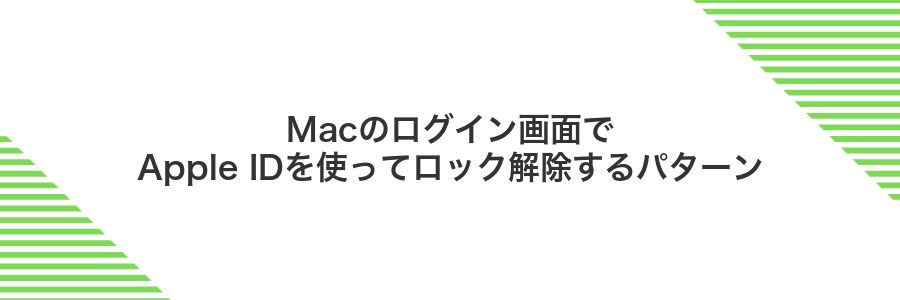 Macのログイン画面でApple IDを使ってロック解除するパターン