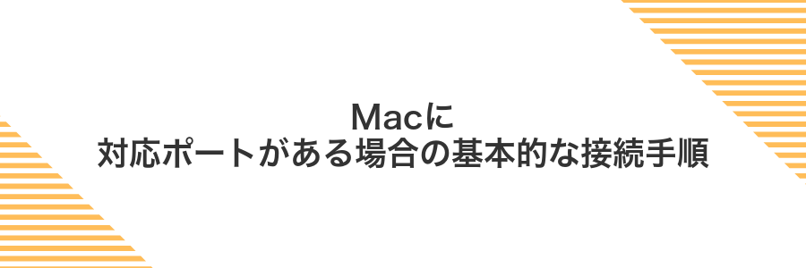 Macに対応ポートがある場合の基本的な接続手順