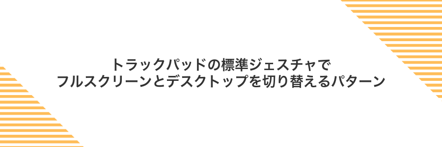 トラックパッドの標準ジェスチャでフルスクリーンとデスクトップを切り替えるパターン
