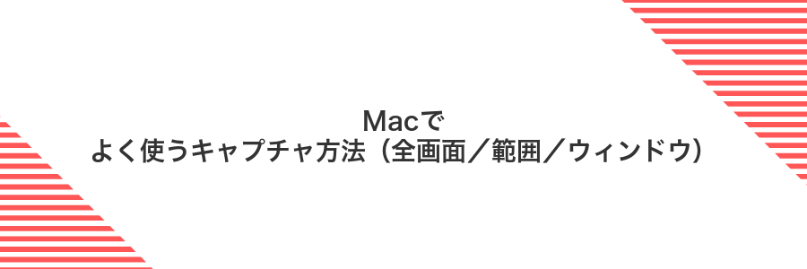 Macでよく使うキャプチャ方法(全画面/範囲/ウィンドウ)