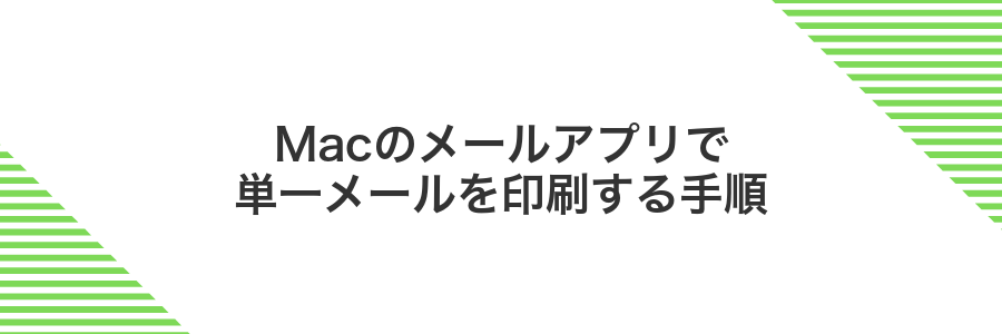 Macのメールアプリで単一メールを印刷する手順