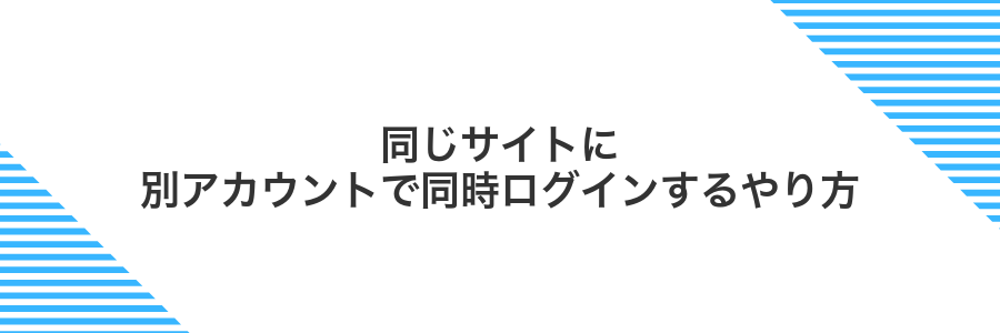 同じサイトに別アカウントで同時ログインするやり方